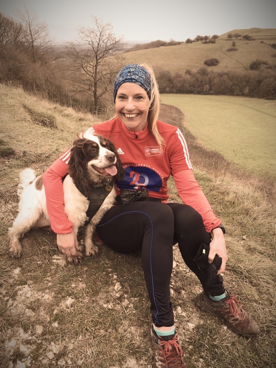 Tracy Erridge out running on the South Downs